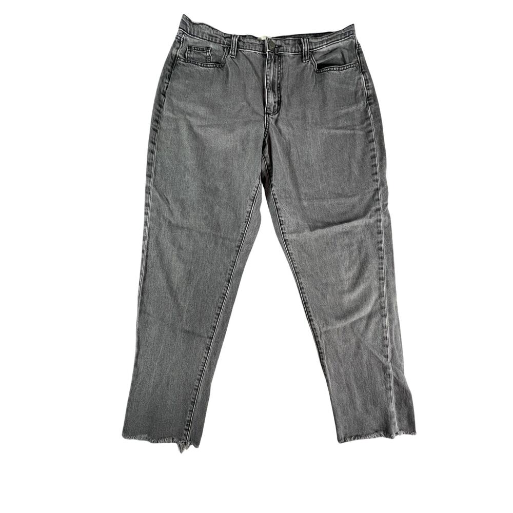 Universal Thread Jeans Women 10 / 30R Gray Denim Boyfriend Style Raw Hem NWOT